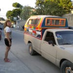 Catching a Tap-Tap in Port-au-Prince