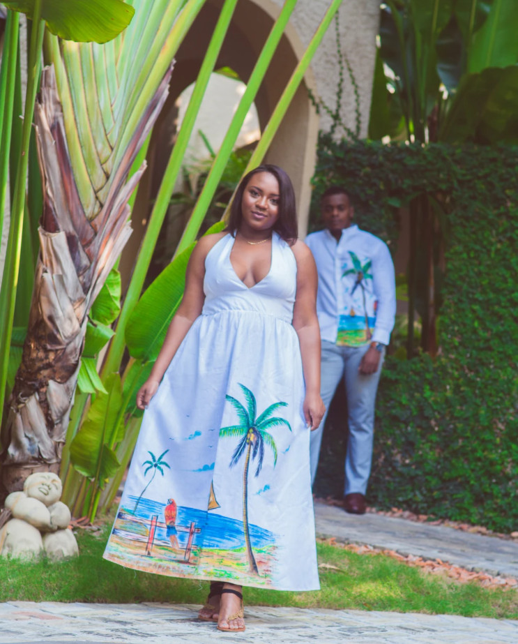 Traditional Haitian Attire Top And Bottom