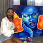 Sandy-Saint-Hilaire-with-her-art