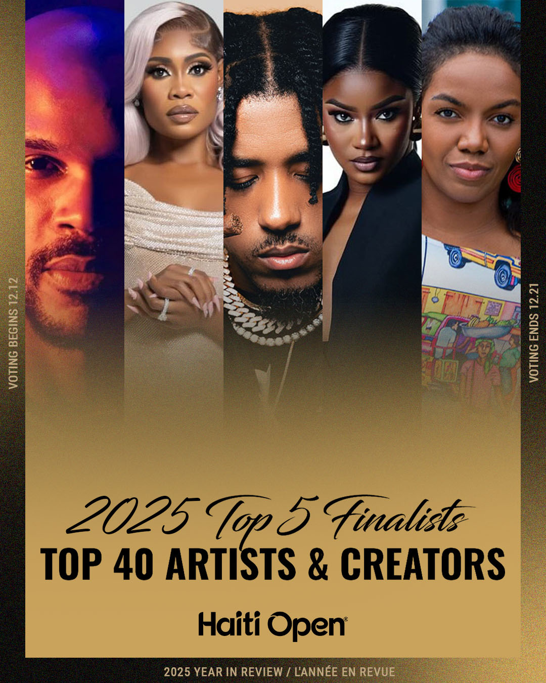 Top 40 Artists And Creators 2025 - Top 5 Finalists